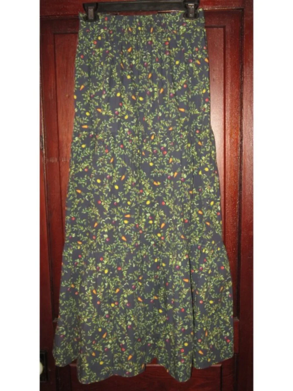 Hill House Size XS S Maxi Skirt Camilla Midnight Garden Vegetable Navy Botanical - Picture 2 of 4